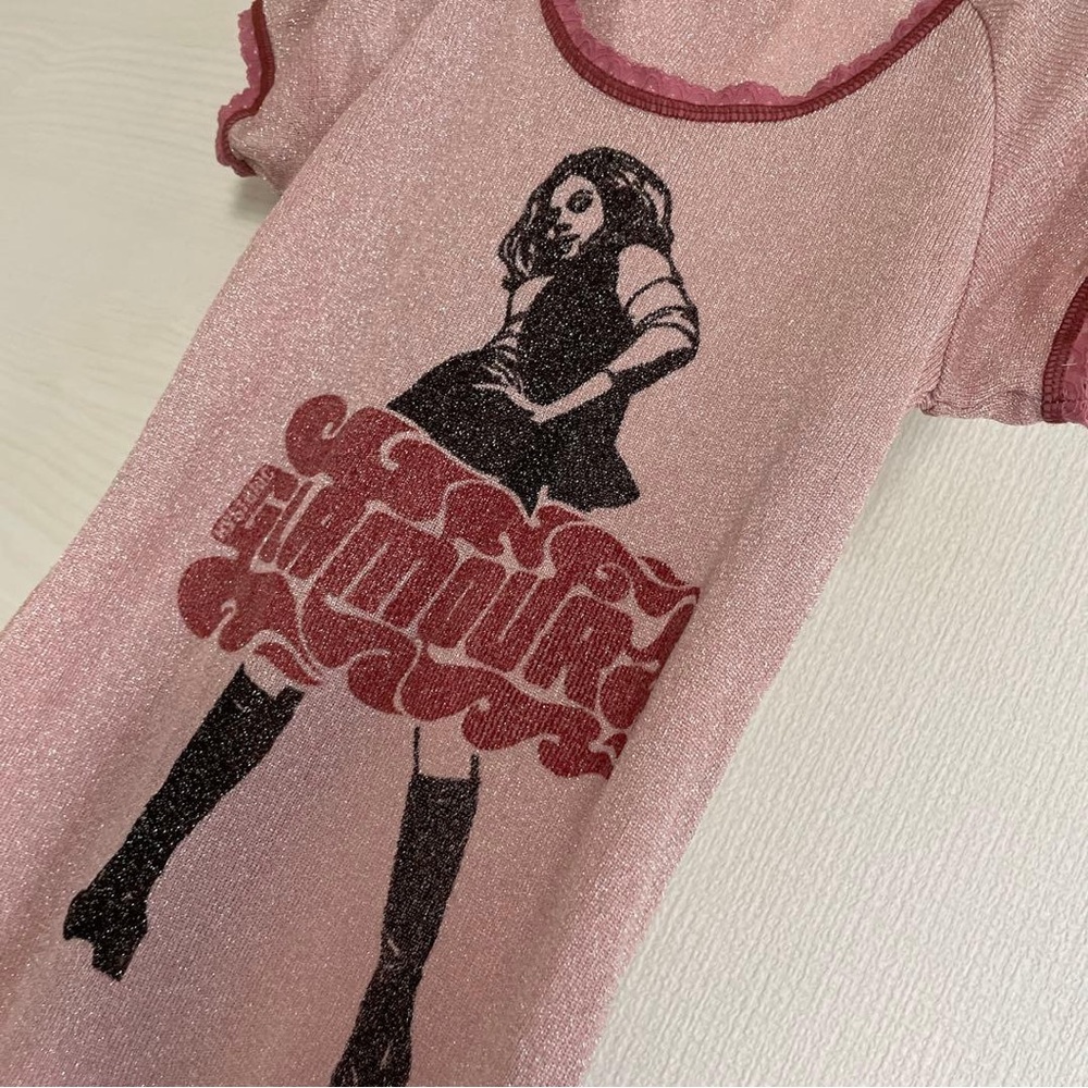 Hysteric Glamour Pink Metallic Vixen Girl Top - Picture 4 of 7